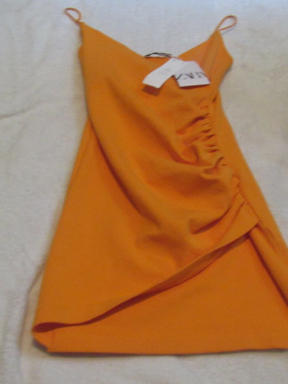 Zara Orange Bodycon Dress  Size XS  NWT